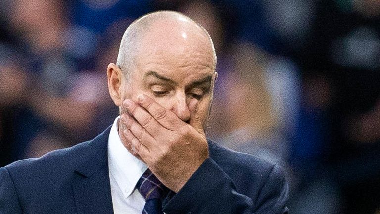 Steve Clarke watched Scotland lost their first game in nine as World Cup hopes ended