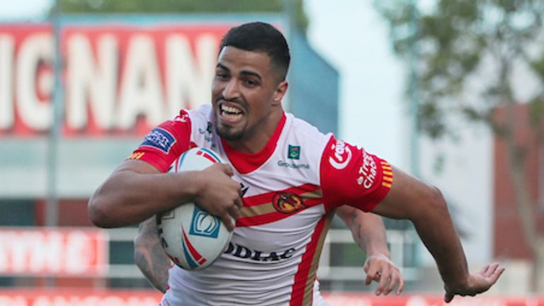 Fouad Yaha was one of six try-scorers for Catalans Dragons