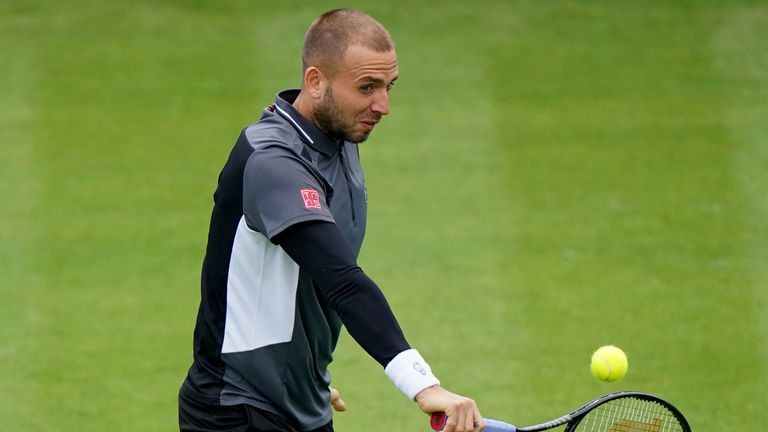 Dan Evans at the 2022 Nottingham Open (PA Images)