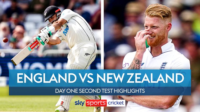 Highlights from day one of the second Test between England and New Zealand at Trent Bridge.