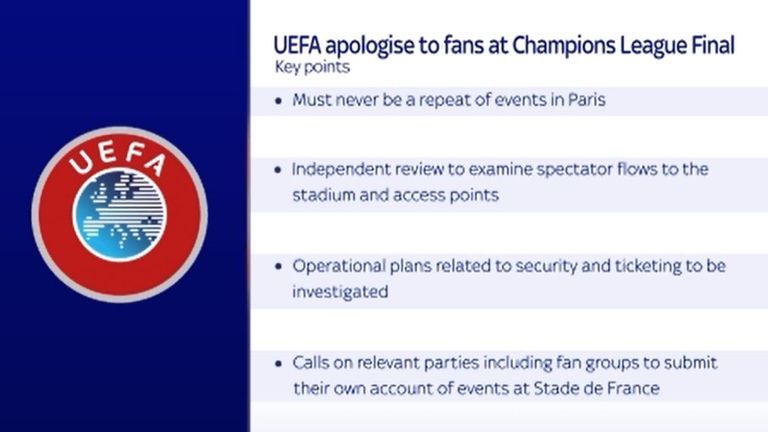 Excuses de l'UEFA