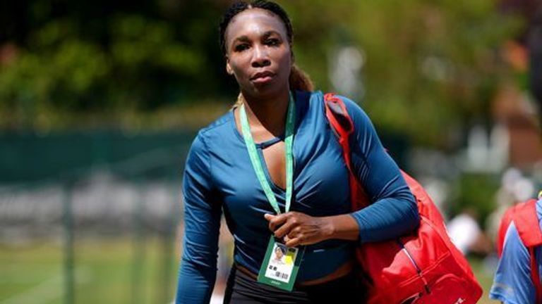 Venus Williams ahead of the 2022 Wimbledon Championship at the All England Lawn Tennis and Croquet Club, Wimbledon. Picture date: Sunday June 26, 2022.