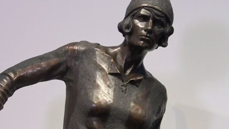Women's sporting statues