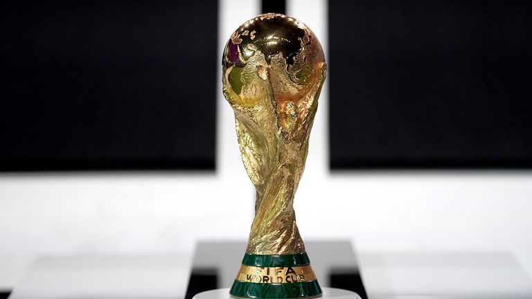 The soccer world cup trophy