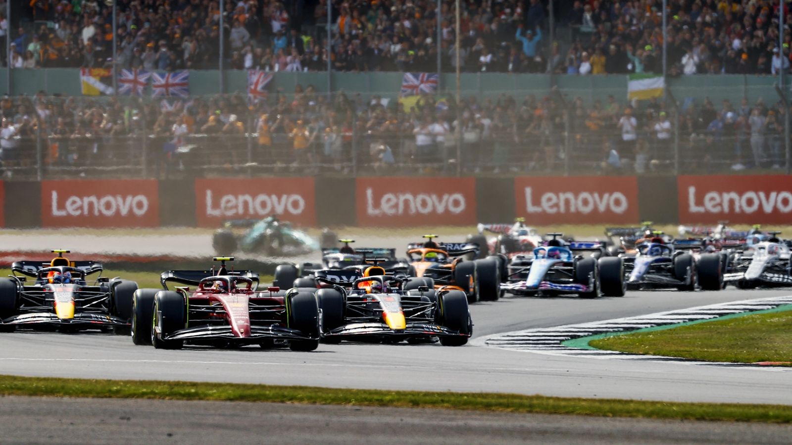 British Grand Prix: Seven arrested after protesters invaded Silverstone track during opening lap - Sky Sports