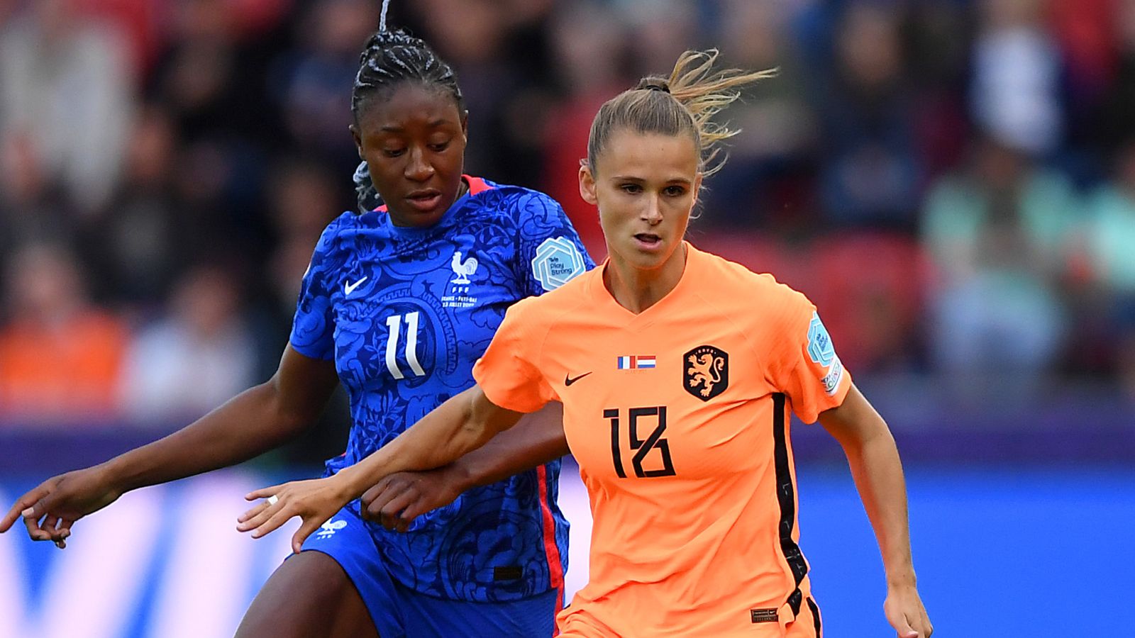France Women 10 Netherlands Women Eve Perisset spot kick in extra