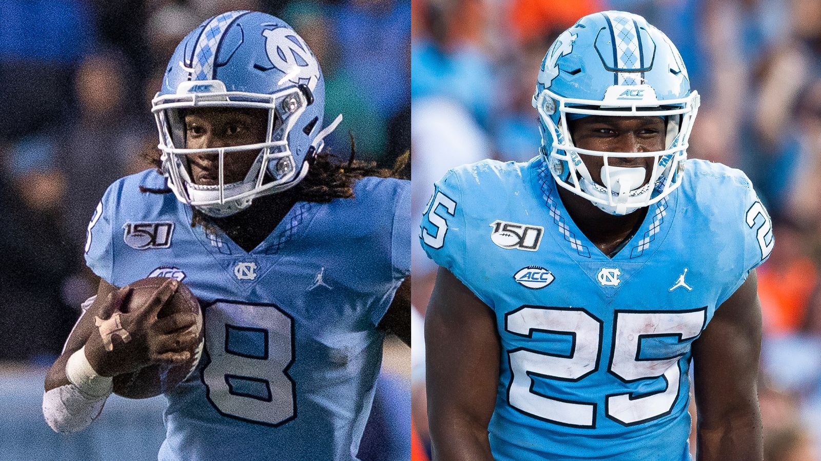 Michael Carter and Javonte Williams threatening Tar Heel takeover for wide  zone New York Jets and Denver Broncos | NFL News | Sky Sports