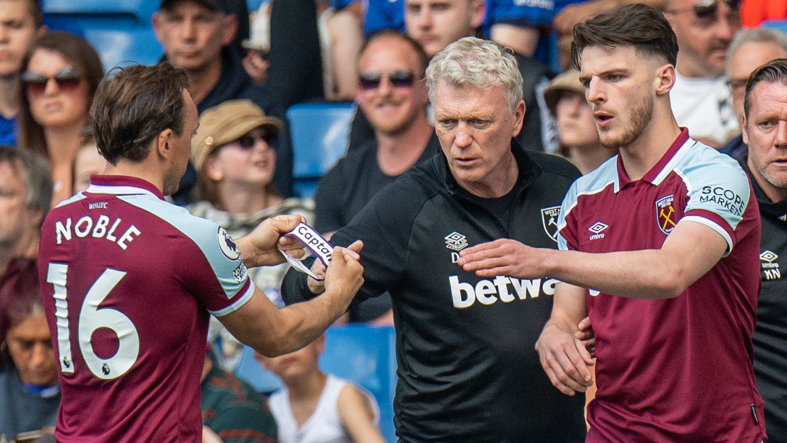 David Moyes: Declan Rice must step up to help fill ‘big void’ left by retired Mark Noble at West Ham