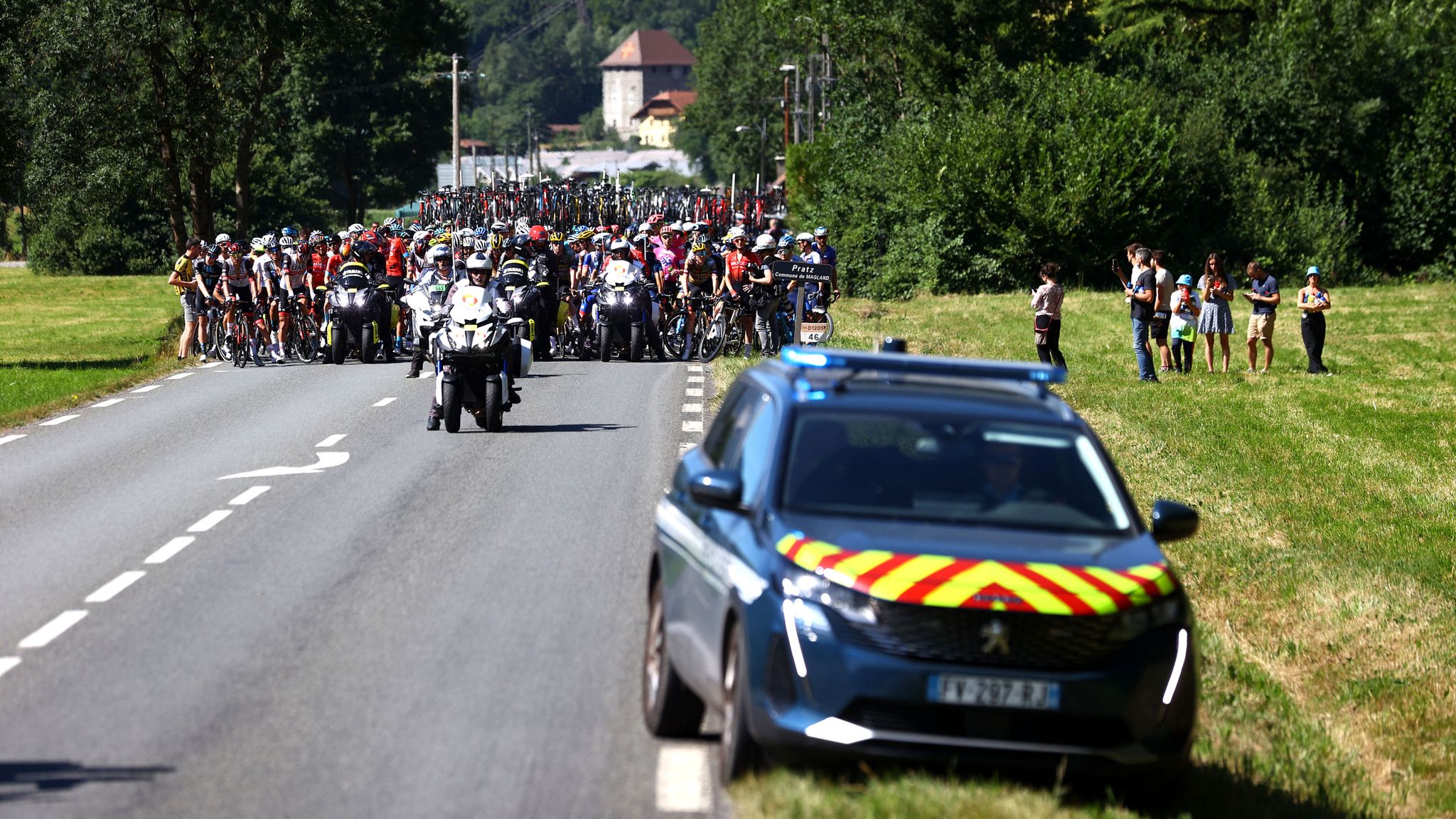 In pictures Tour de France stage brought to standstill after protest