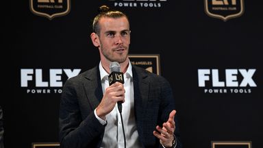Gareth Bale at his first LAFC press conference 