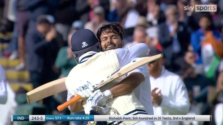 Rishabh Pant zeigte eine unglaubliche Schlagleistung, als er einen 89-Ball-Hundert traf, seinen fünften im Testmatch-Cricket.