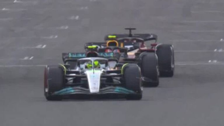 Lewis Hamilton, Sergio Perez and Charles leclerc
