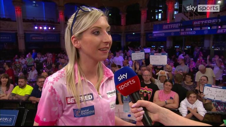 Sherrock said she was getting used to this 'history-making thing' after winning the Women's World Matchplay