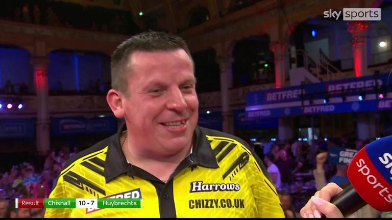 Dave Chisnall says he will be ready to face Price in the second round after he edged past Kim Huybrechts