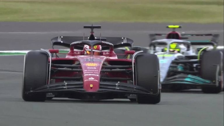 Lewis Hamilton and Charles leclerc at Silverstone