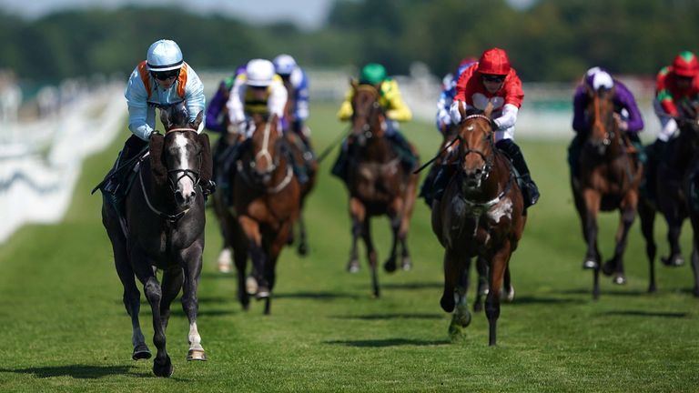 Eddie's Boy riding by Hollie Doyle (left) on the way to victory at Newbury