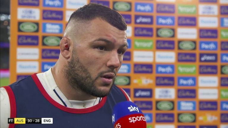 England's Ellis Genge gives his reaction to the defeat against Australia in the first Test.