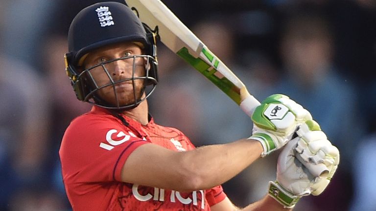 Jos Buttler scored 65 from 41 balls in the washed-out third T20 international against Australia