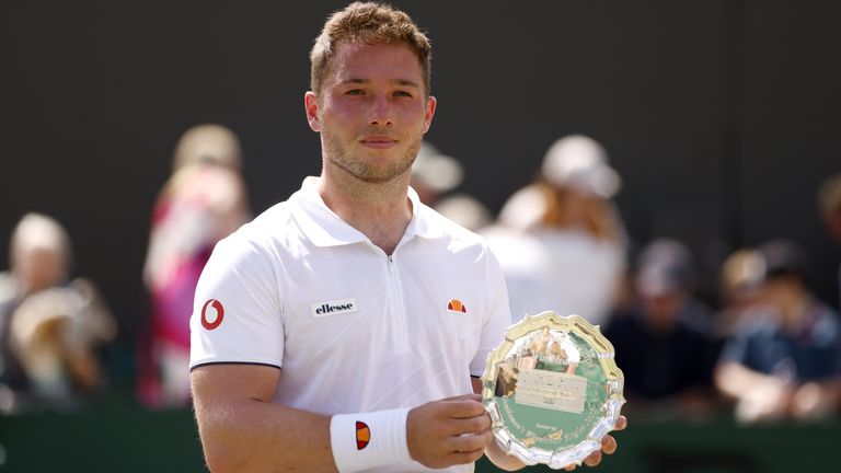 Alfie Hewett's pursuit of a maiden Wimbledon wheelchair singles title ended in heartbreak