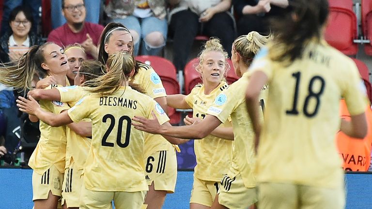 France Women 2-1 Belgium Women: France secure top spot in Group D and reach Euro 2022 knockout rounds