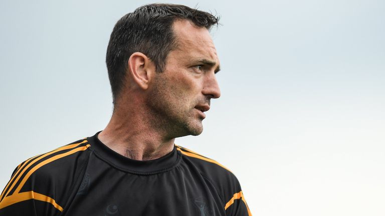 16 July 2022; Kilkenny manager Brian Dowling during the Glen Dimplex All-Ireland Senior Camogie Quarter Final match between Kilkenny and Dublin at Semple Stadium in Thurles, Tipperary. Photo by George Tewkesbury/Sportsfile