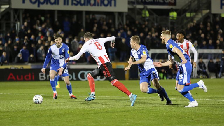 Sunderland lost 2-0 to Bristol Rovers in their final match before the League One season was curtailed due to the pandemic in March 2020