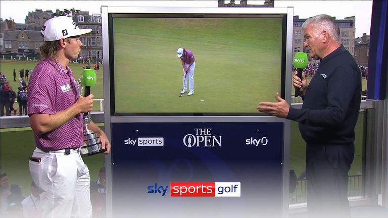 Cameron Smith joins Tim Barter at the Sky Cart to analyse his sensational final round of 64 which earned him his maiden major title at St Andrews