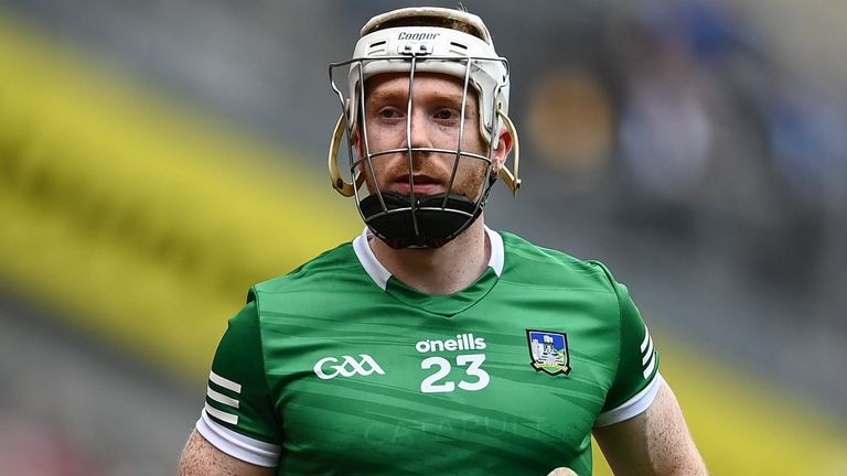 3 July 2022; Cian Lynch of Limerick warms up during the GAA Hurling All-Ireland Senior Championship Semi-Final match between Limerick and Galway at Croke Park in Dublin. Photo by David Fitzgerald/Sportsfile