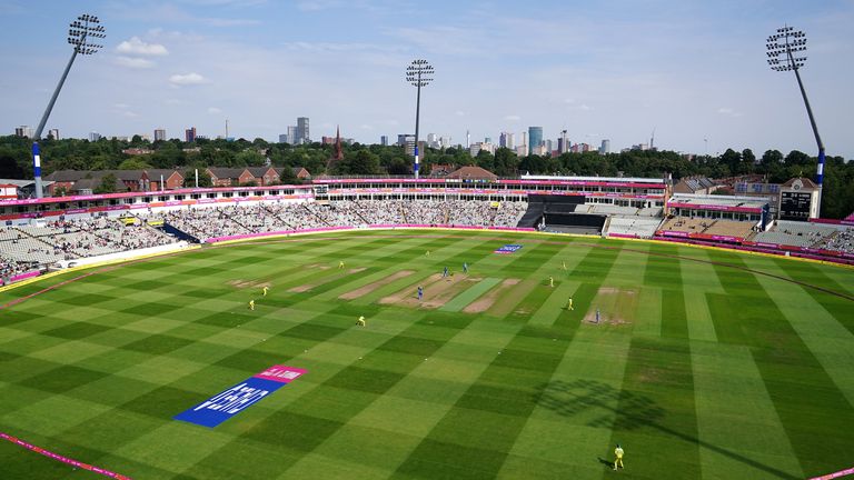 India&#39;s Yastika Bhatia hits for 4 against Australia, during the Twenty20 cricket match at Edgbaston Stadium on day one of 2022 Commonwealth Games in Birmingham. Picture date: Friday July 29, 2022.