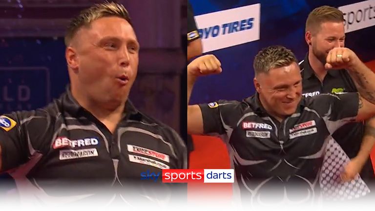 Gerwyn Price raises the roof at Blackpool&#39;s Winter Gardens with a nine-darter during his semi-final against Danny Noppert at the World Matchplay.