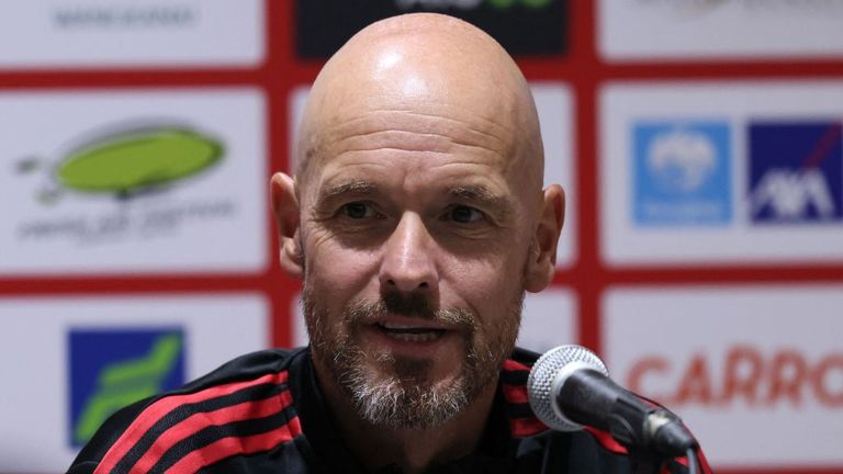 Erik ten Hag faced questions on Cristiano Ronaldo