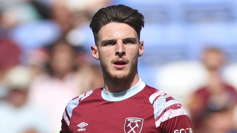 West Ham's new captain Declan Rice says speculation that he could leave the club could be annoying but insists he puts it aside when he's on the pitch.