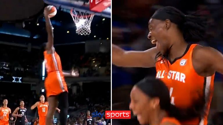 Fowles dunks in the WNBA All-Star game