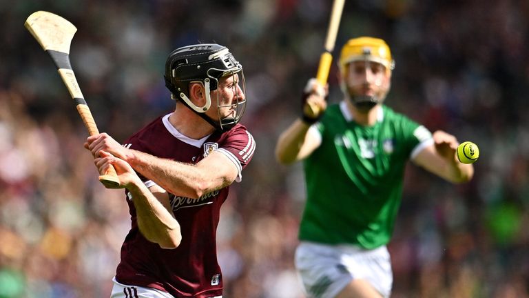3 July 2022; Pádraic Mannion of Galway during the GAA Hurling All-Ireland Senior Championship Semi-Final match between Limerick and Galway at Croke Park in Dublin. Photo by Sam Barnes/Sportsfile