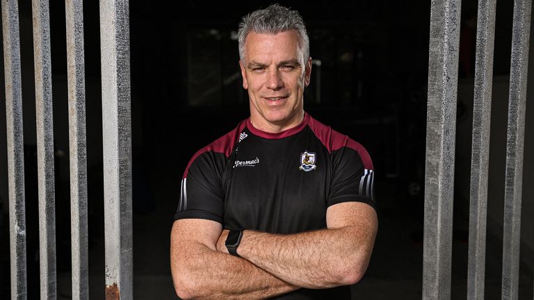 13 July 2022; Galway manager Padraic Joyce stands for a portrait during a Galway senior football media conference at Pearse Stadium in Galway. Photo by Seb Daly/Sportsfile