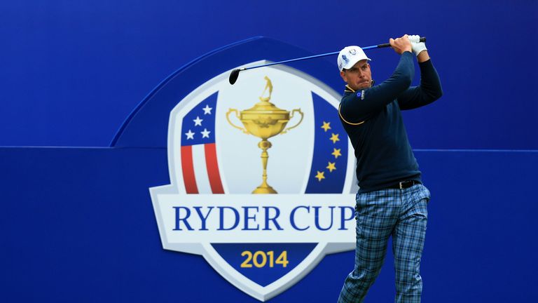 Hendrik Stenson playing at the Ryder Cup in 2014. 