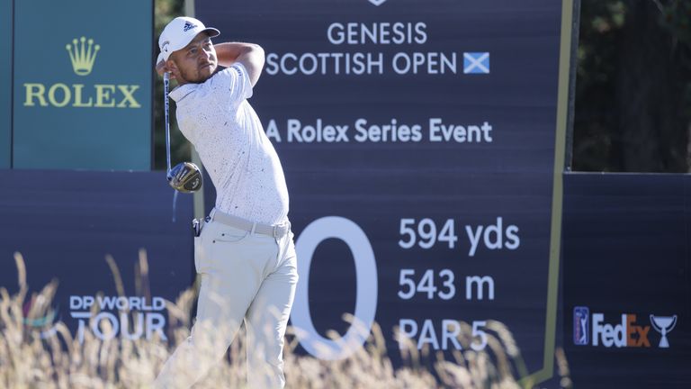 Xander Schauffele on the 10 th tee during day four of the Genesis Scottish Open at The Renaissance Club, North Berwick. Picture date: Sunday July 10, 2022.