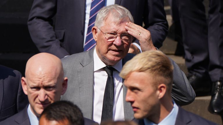 Sir Alex Ferguson was in attendance at the service