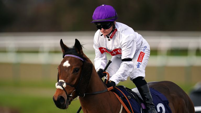Doyle and Dusky Prince in action at Lingfield