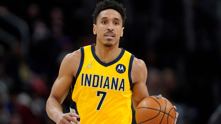 Malcolm Brogdon in action for the Indiana Pacers in March 2022