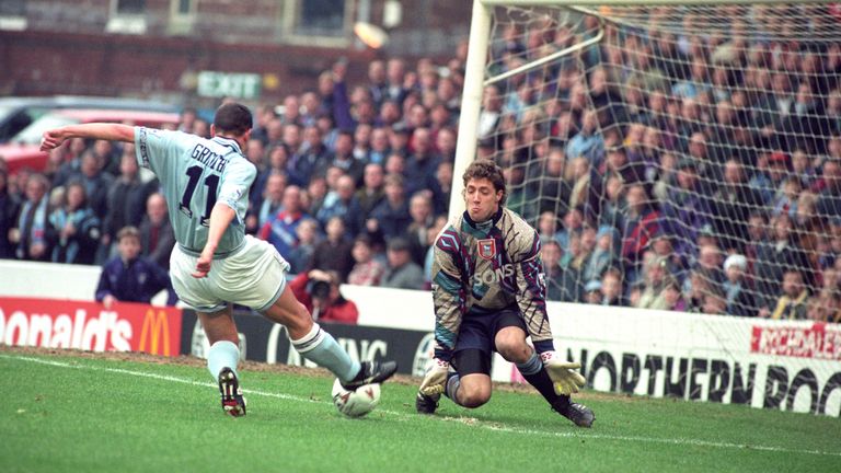 Ipswich Town goalkeeper Craig Forrest makes a save