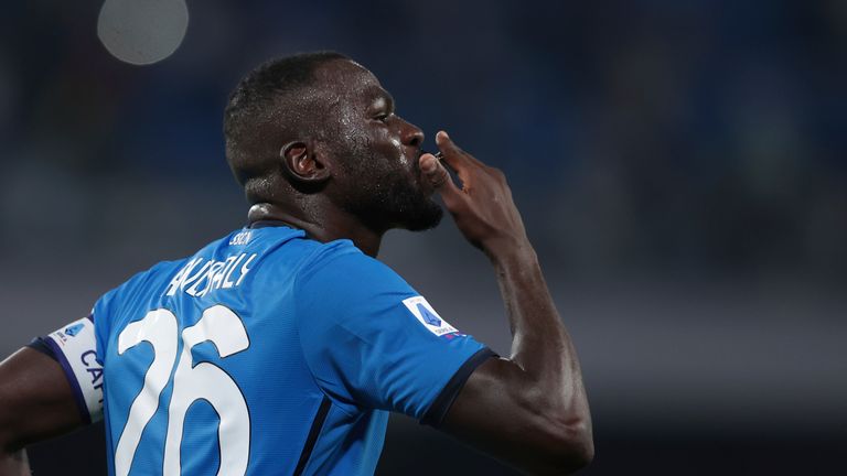 Koulibaly scored three goals for Napoli last season - including a decisive late winner against Juventus in November