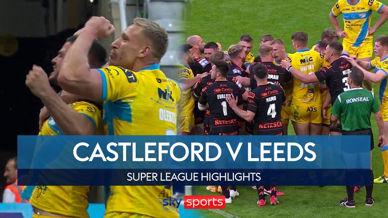 Highlights of the Betfred Super League match between Leeds Rhinos and Castleford Tigers.