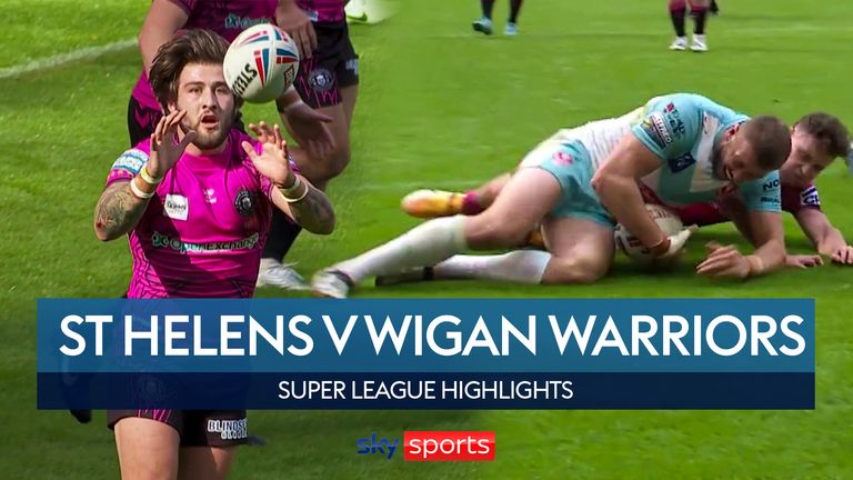 Highlights of the Rugby League match between St Helens and Wigan Warriors