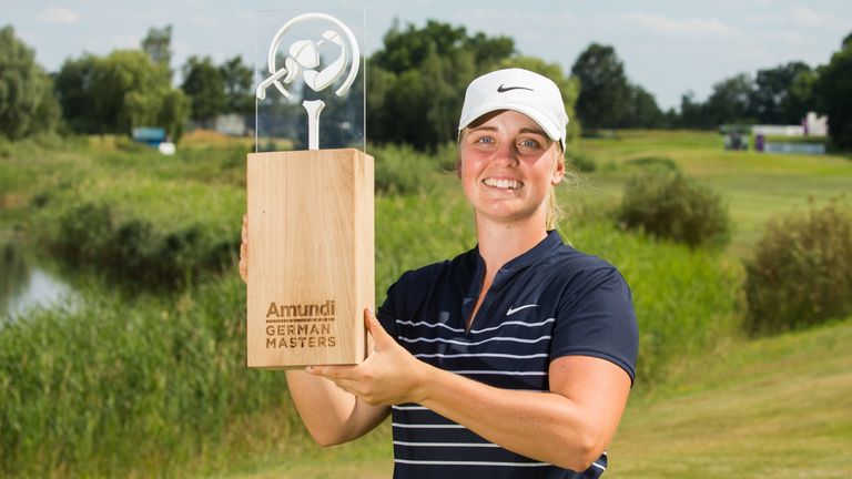 Maja Stark with the German Masters trophy