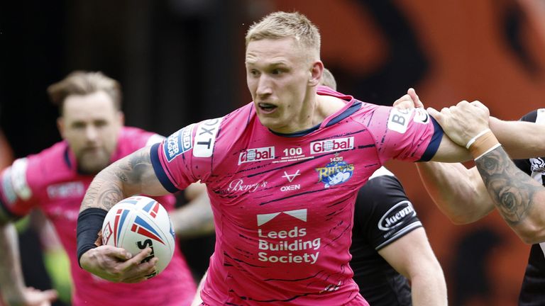 Hull FC v Leeds Rhinos - Betfred Super League - MKM Stadium
Leeds Rhino's Mikolaj Oledzki in action during the Betfred Super League match at the MKM Stadium, Hull. Picture date: Saturday July 2, 2022.