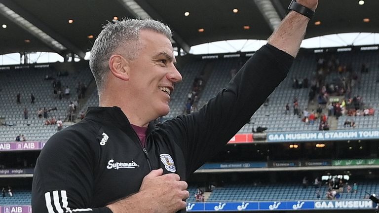 9 July 2022; Galway manager Padraic Joyce after his side's victory in the GAA Football All-Ireland Senior Championship Semi-Final match between Derry and Galway at Croke Park in Dublin. Photo by Seb Daly/Sportsfile