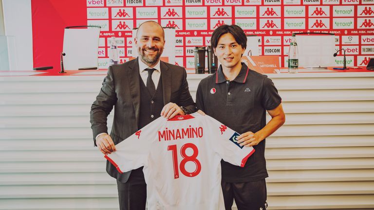 Paul Mitchell, Takumi Minamino 
(Credit: AS Monaco)