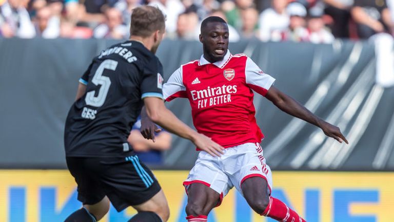 Nicolas Pepe in action for Arsenal