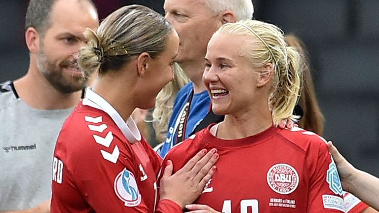 Denmark Women 1-0 Finland Women: Pernille Harder header sees Danes to victory in Group B clash